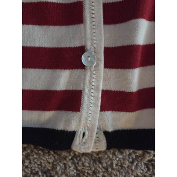 Sz Medium Marisa Canvas USA Flag Sweater 4th of July Cotton Patriotic 3/4 Sleeve - Picture 5 of 10